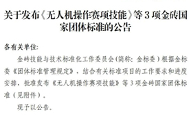 無人機操作賽項技能、競賽、課程等三項金磚國家團體標準發布